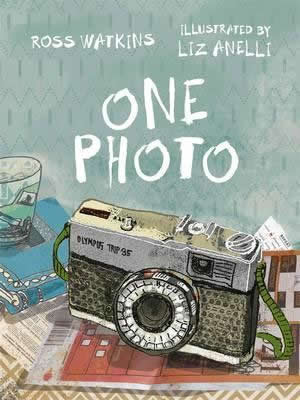 Cover of a book with a drawing of an old fashioned camera with random bits and pieces around it
